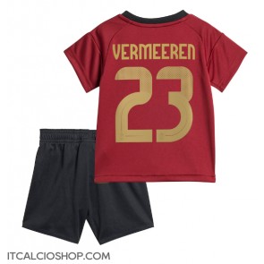 Belgio Arthur Vermeeren #23 Prima Maglia Bambino Europei 2024 Manica Corta (+ Pantaloni corti)